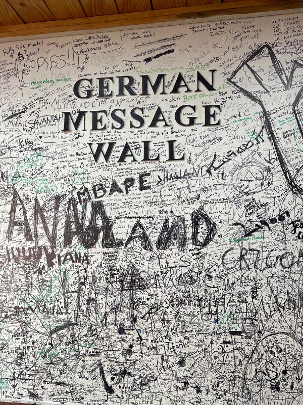 German message wall in Hahndorf near Adelaide