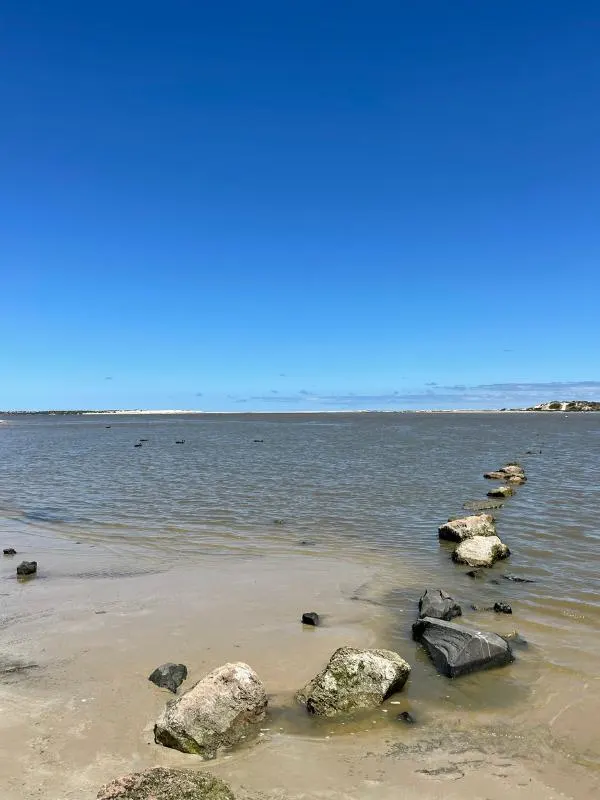 Mouth of the Murray River in South Australia.