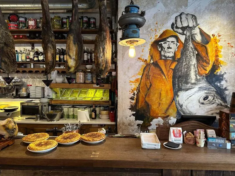 Street art in cafe