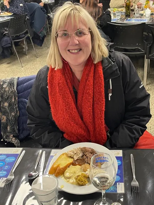 Tracy at the Mitai village Maori culture and dinner