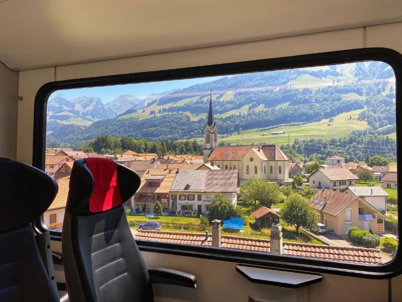 Switzerland views from train