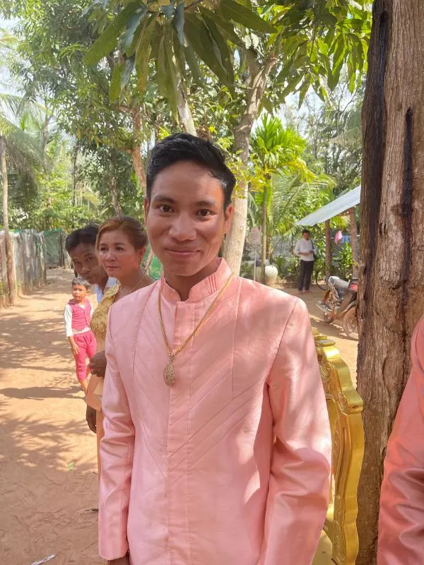 Groom at Cambodian wedding