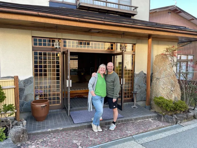 Ryokan note the step up inside the door we took off our shoes there and put on slippers
