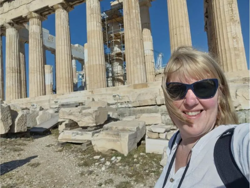 Tracy at the Acropolis