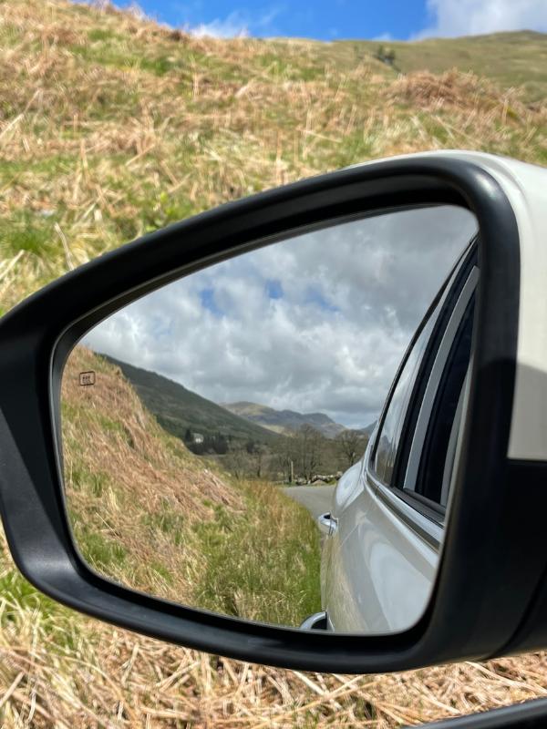 View from car on Skye