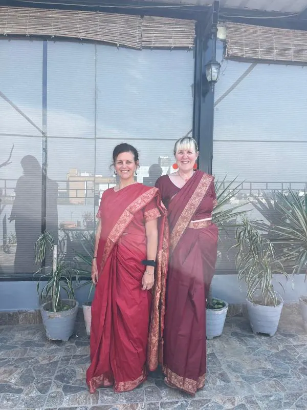 Tracy and Melissa in India