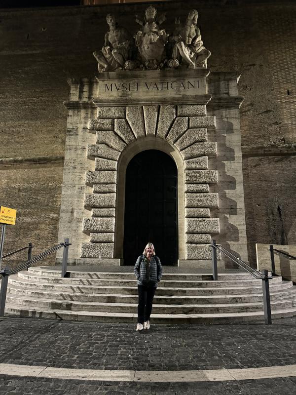 At the entrance to the Vatican Museum