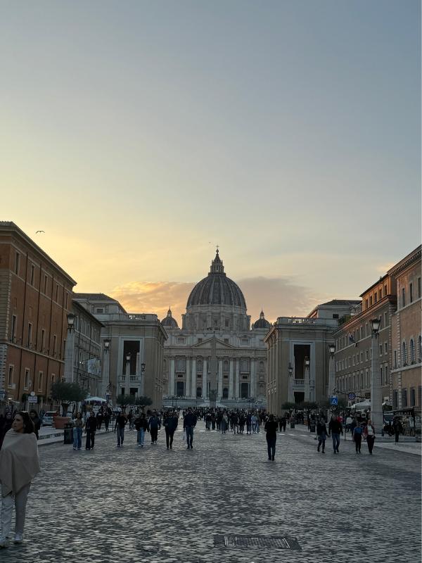 The Vatican sunset