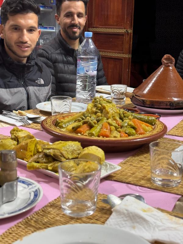 At dinner in Morocco