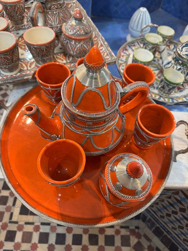 Orange tea set