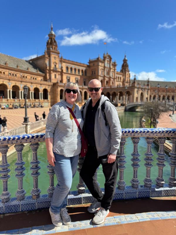 Plaza de Espana Seville Doug and Tracy