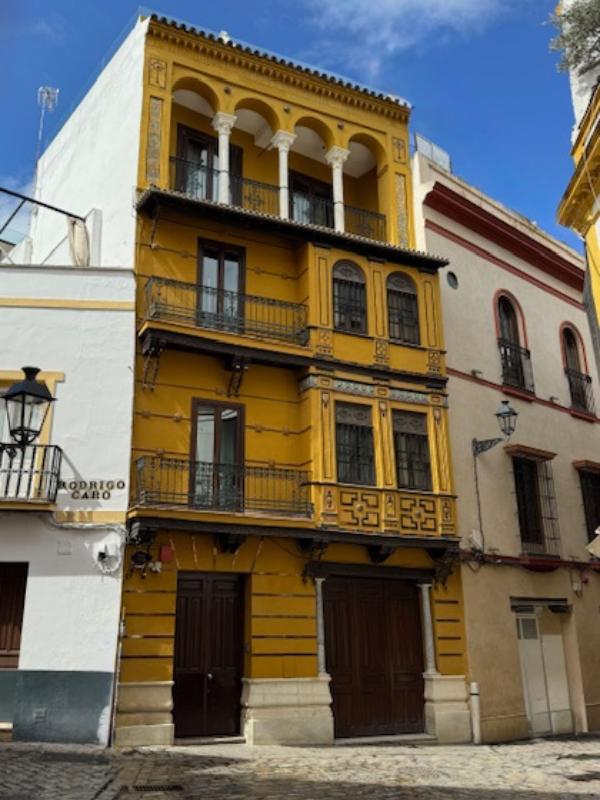 Yellow building.