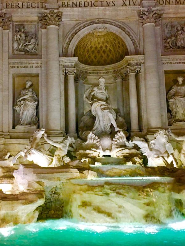 Seeing the Trevi Fountain is one of our top Rome travel tips.