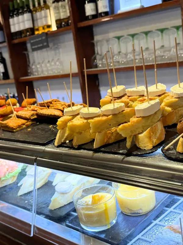 A counter with tapas