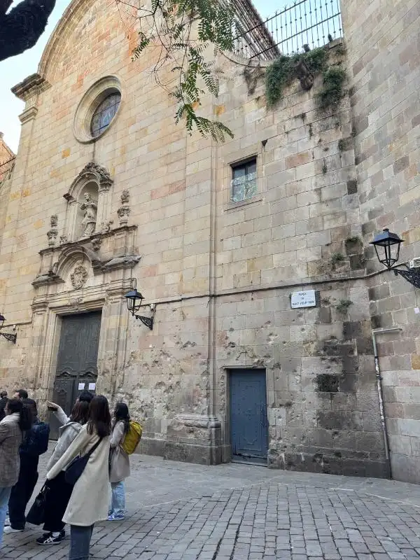 Bomb marks on church in old town