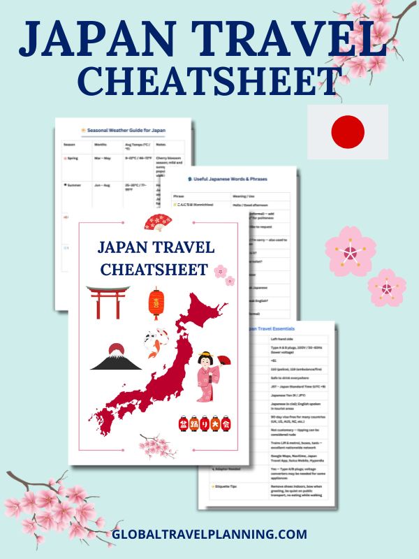 JAPAN TRAVEL CHEATSHEET 4