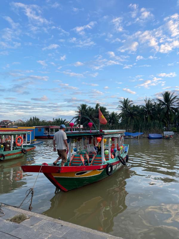 A colourful boat.