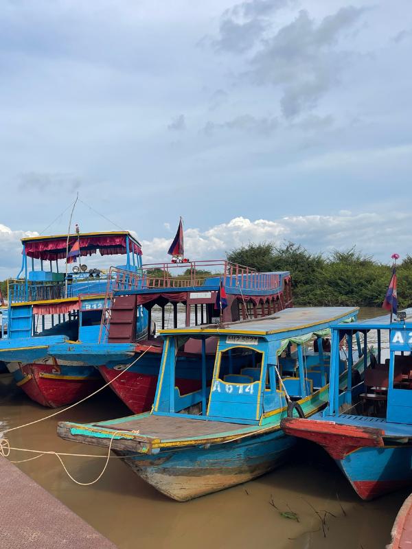 Decorated boats in Cambodia