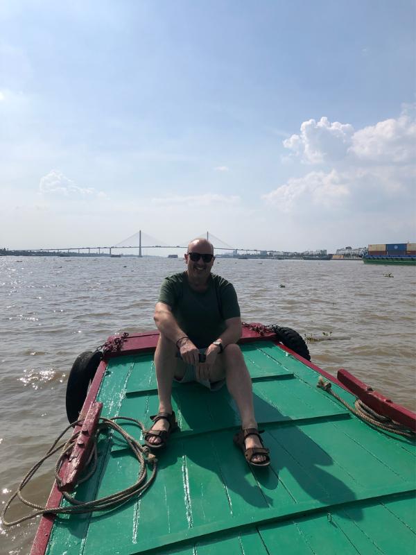 Man on a boat.