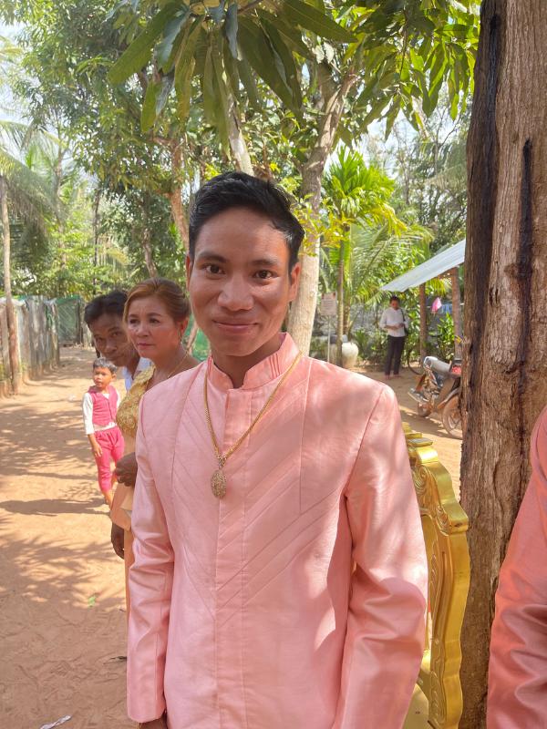 Groom at wedding
