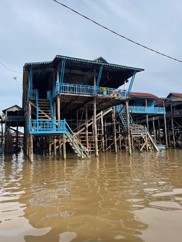 House in water in Cambodia
